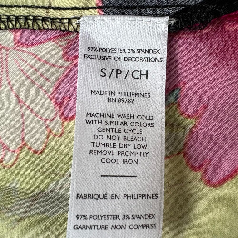 Natori Caftan, Size S, Black/Pink/Green Print, NWOT - Picture 6 of 10